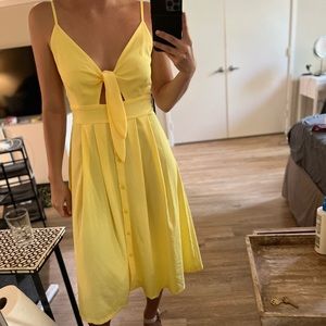 Yellow Midi Sun Dress